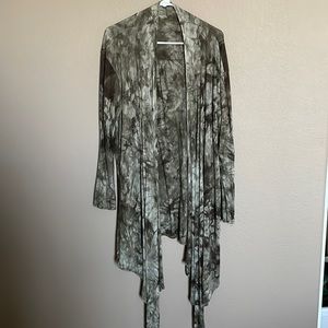 Long camisole green tie dye long sleeve